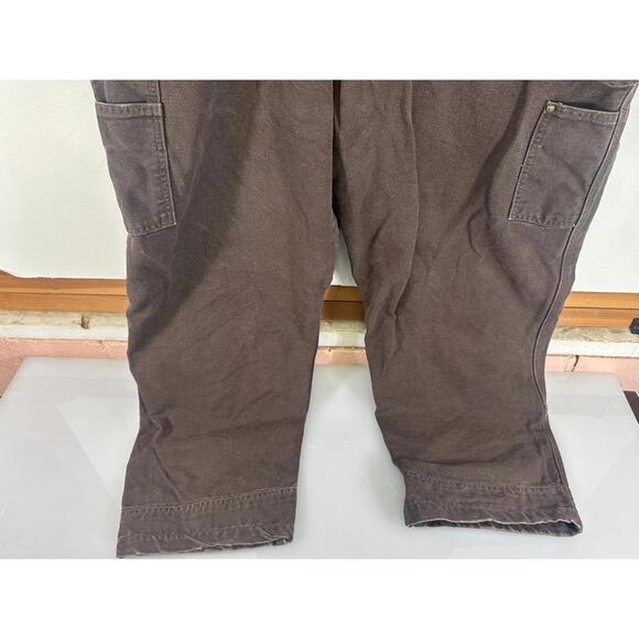 Carhartt Brown Denim Overalls 52/30 - Picture 8 of 14